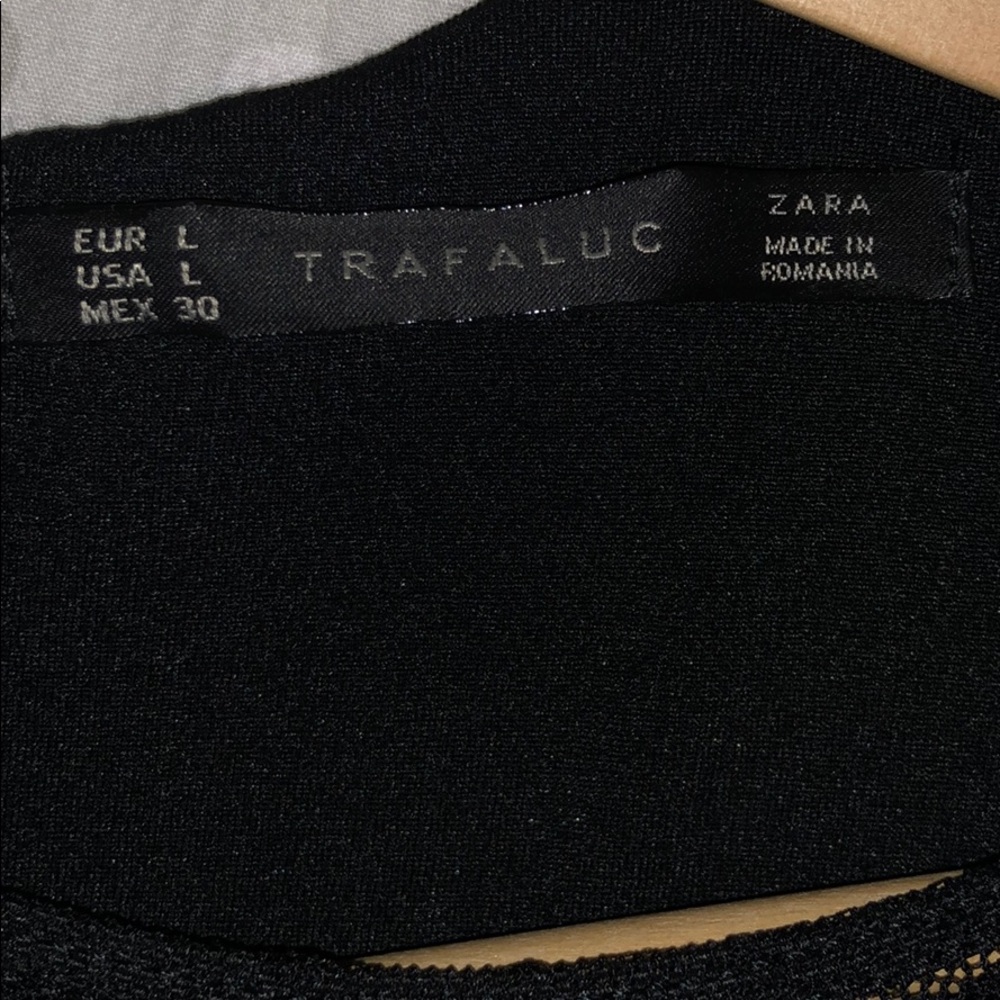 NWT Zara Trafaluc Women’s L black dress sheer top - Picture 8 of 8